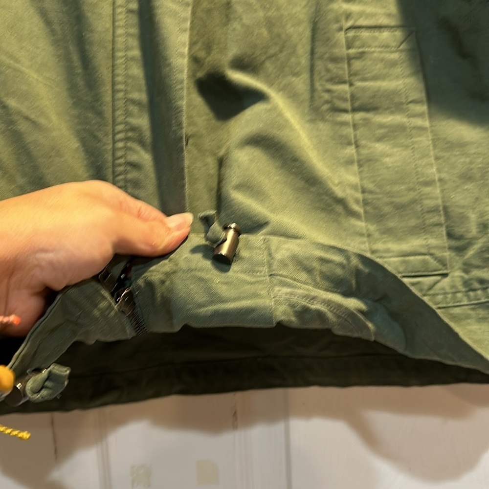 Eileen Fisher Olive A-Line Cotton/Hemp Jacket Petite PP - Picture 7 of 10